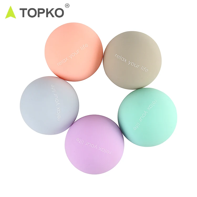 TOPKO Custom Logo From 50 Pcs Wholesale Eco Friendly Private Label Physical Therapy Silicone Massage Ball Set