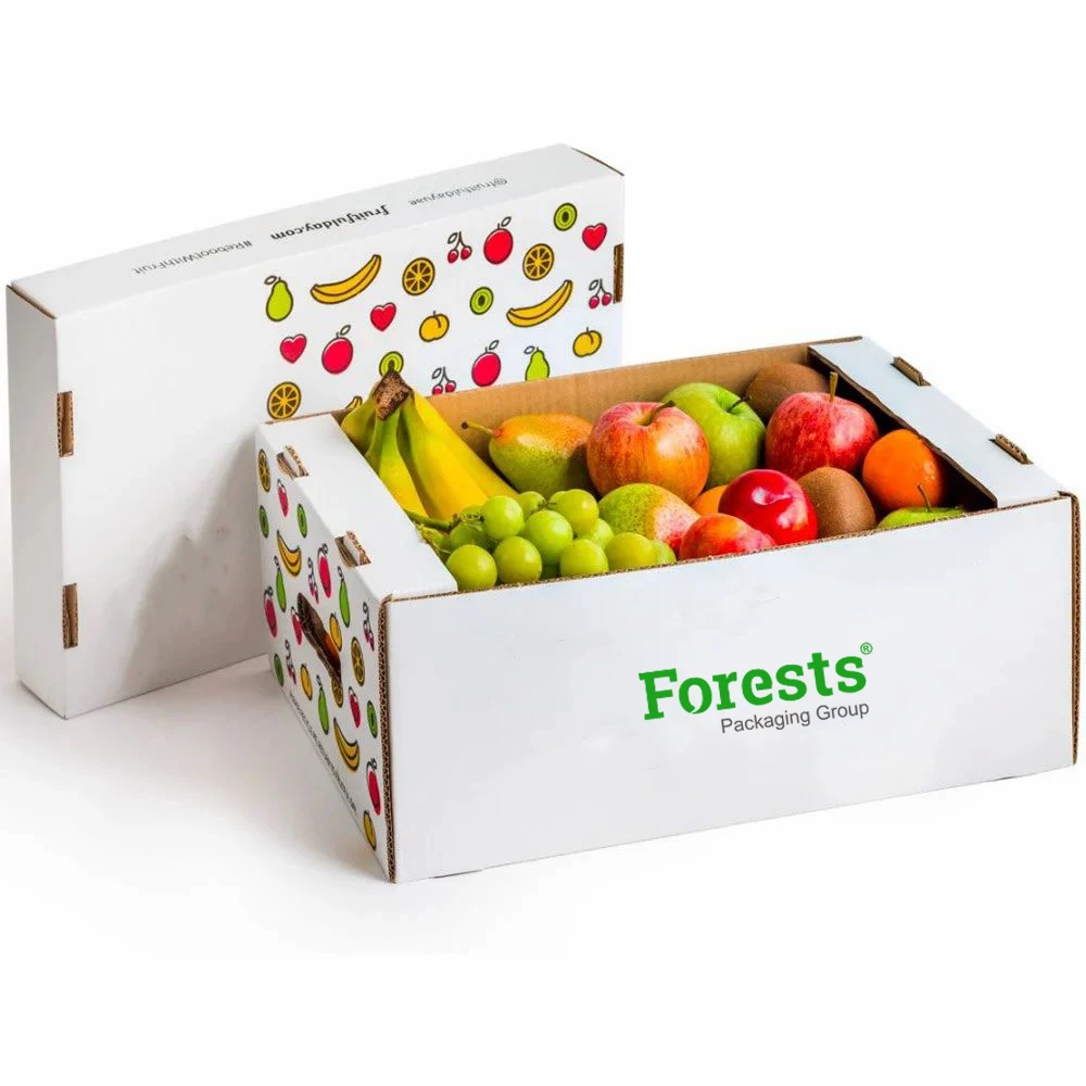 Brown Paper Vegetable Packing Box Fresh Keeping Container Corrugated Shipping Fruit Vegetable Packaging Boxes
