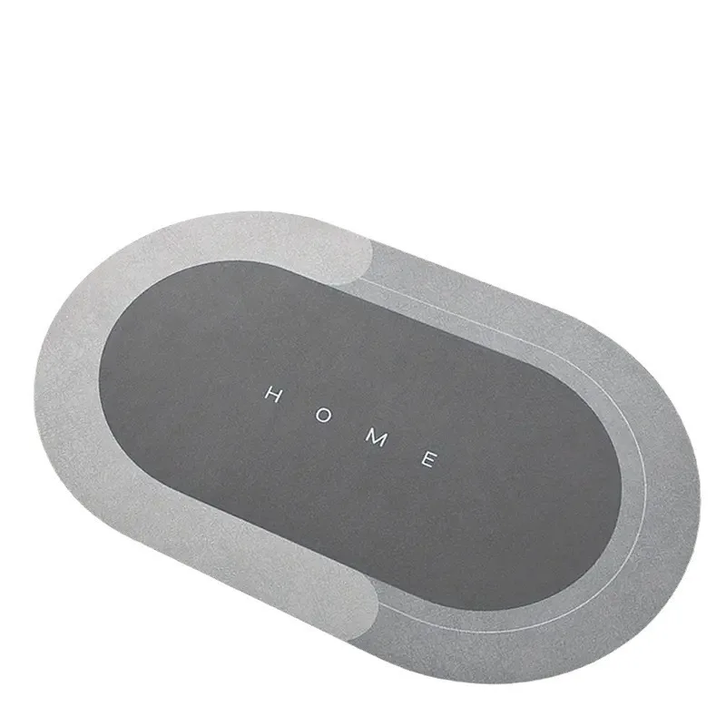 Promotional Quick Dry Non Slip Absorption Kitchen Floor Mat Modern Solid Design Polyester Bath Mats