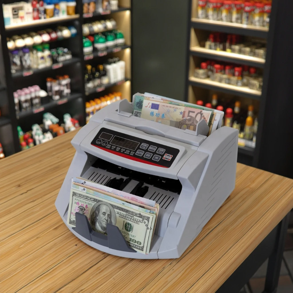 LD-7400 Portable LCD Money Counter with LED Display Multi-Currency Bill Counting and Counterfeit Detection Machine