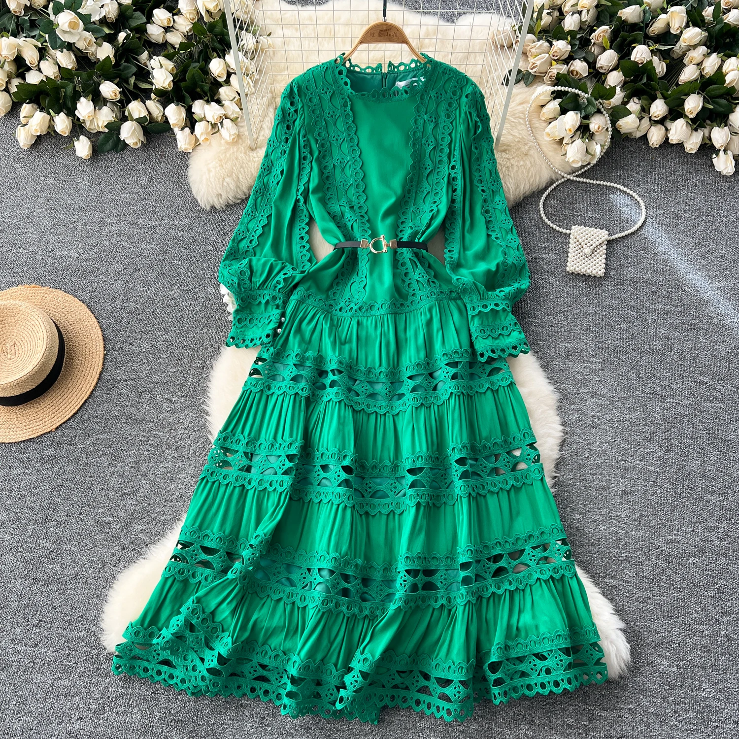 chinese dress ladies Classic 1950's Autumn Lace Party Dress By Jack Herzog / SM – Xtabay Vintage