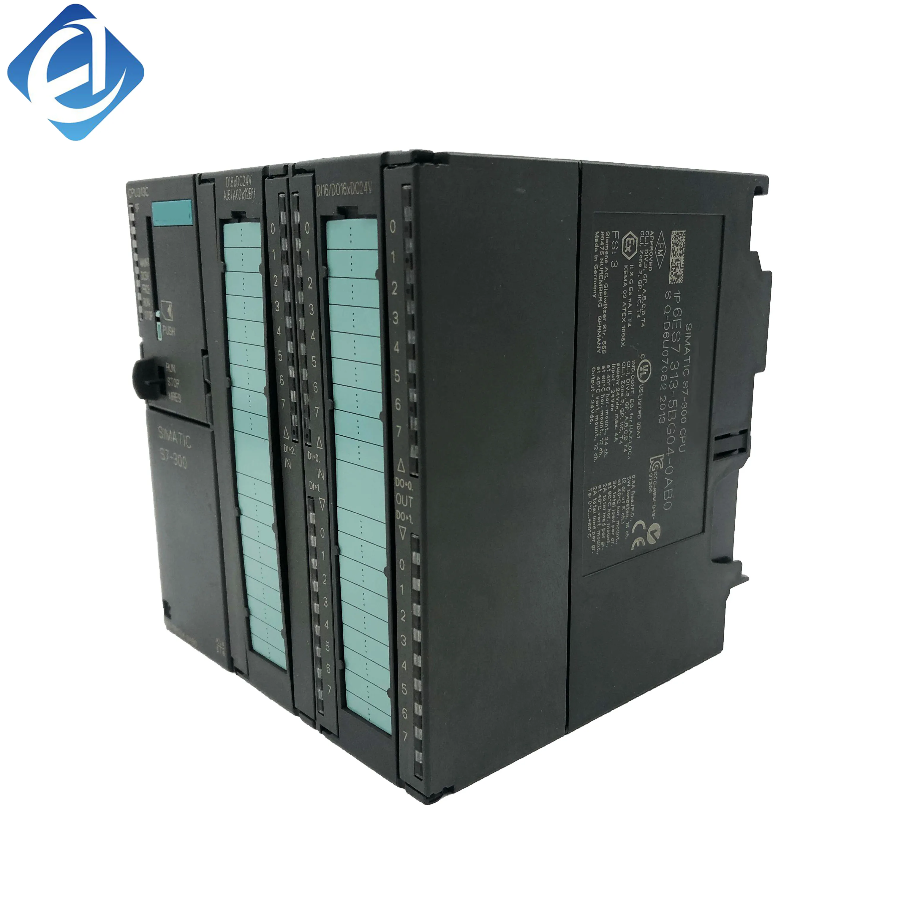 New Original 6ES7 313-5BG04-0AB0 6ES7313-5BG04-0AB0 compact CPU module for Siemens SIMATIC S7-300 series, with integrated I/O, Profibus DP interface, and high processing performance. Supports logic control, 