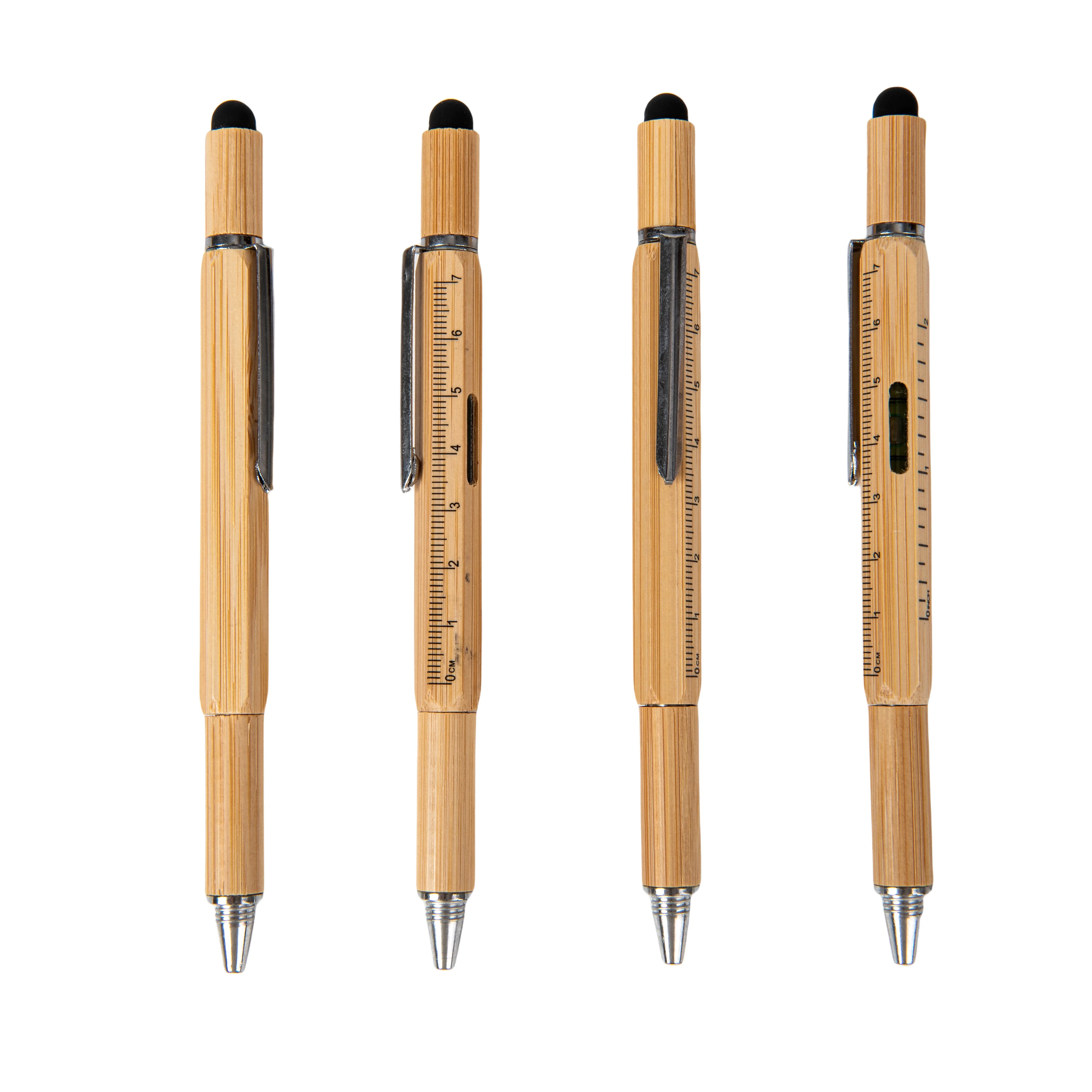 Factory Direct Sale Multi Function Wood 0.7mm Width Black&Blue Ink Touch Screen Wooden Pen for Gift