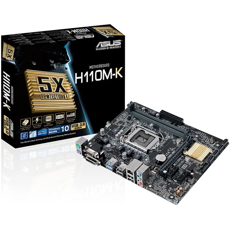 High Quality Hot Selling Computer Desktop Motherboard with Various Models H110 Series Dual DDR4 Channels Motherboard