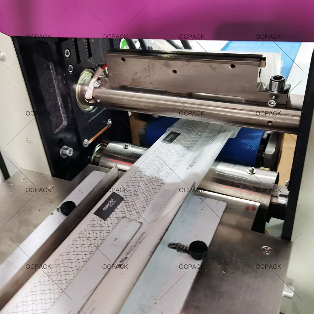 Automatic Feeding Flow Chocolate bar Fold Foil Chocolate Wrapping Machine