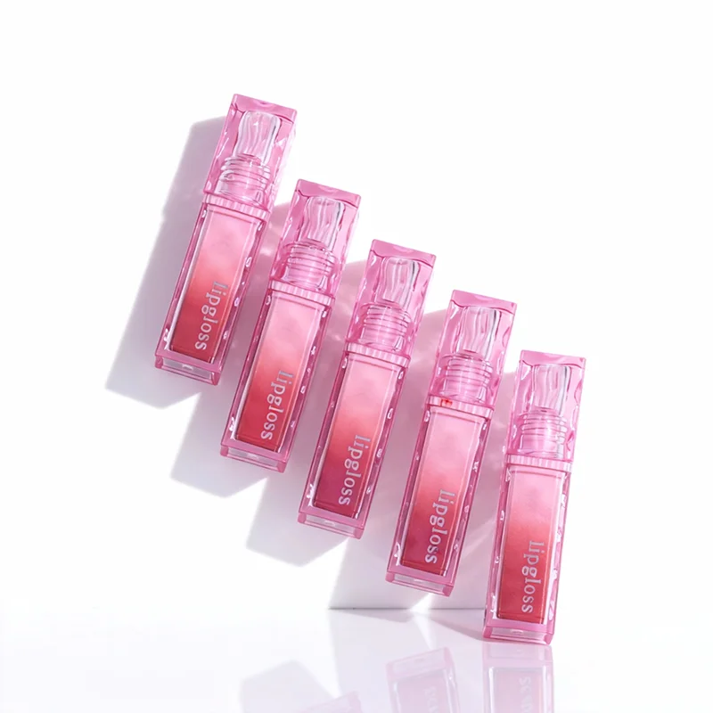product new arrival waterproof vegan lip tint no logo high quality pink red glossy mirror lip gloss-0