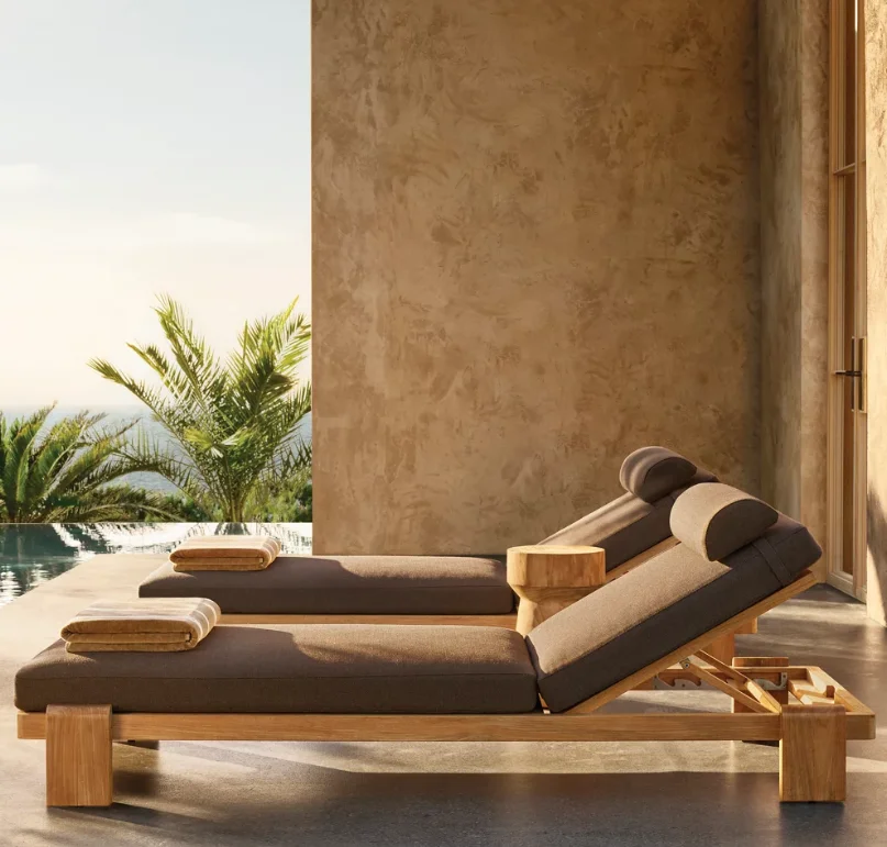 Sigma Outdoor furniture set garden sofa set furniture sectional sofa teak wood lounge chair rattan furniture