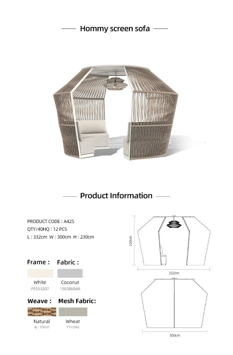 Artie High End Garden Furniture Rattan Patio Sofa Set Outdoor Furniture Wicker Furniture Outdoor