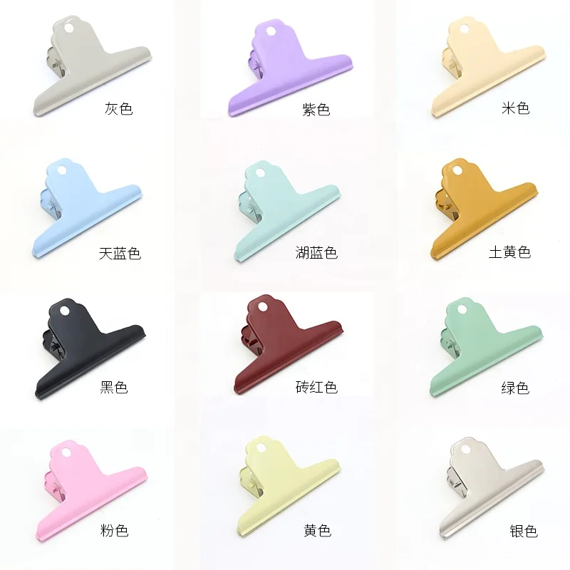 100 mm Painted Custom Printing Pattern Stainless Steel Metal Files Paper Clamps Jumbo Giant Bulldog Clips