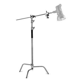 NEEWER Pro 100% 320cm Stainless Steel Heavy Duty C Stand with Boom Arm Photography Light Stand