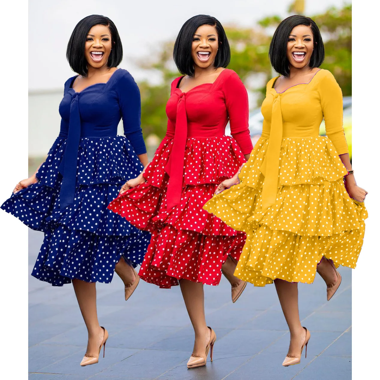 polka dot ladies dresses