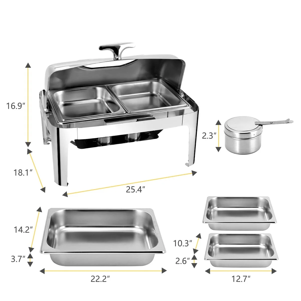 Luxury Buffet Chafing Dish In Dubai Stainless Steel Chef 9 Litre Food