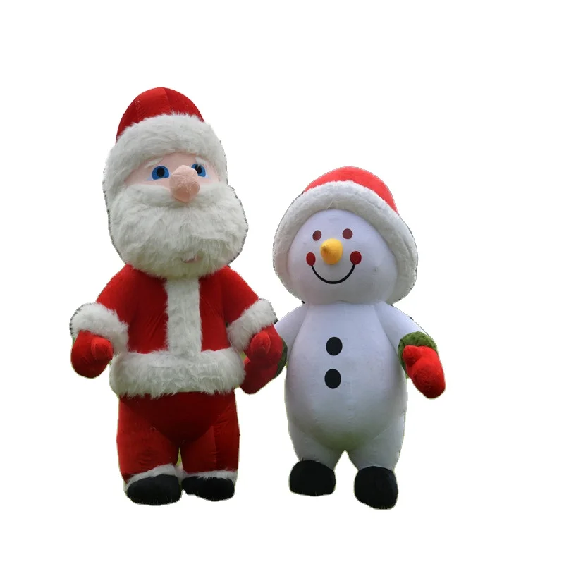 Disfraz inflable de Papá Noel para adultos, disfraz de Mascota de muñeco de  nieve para fiesta de navidad