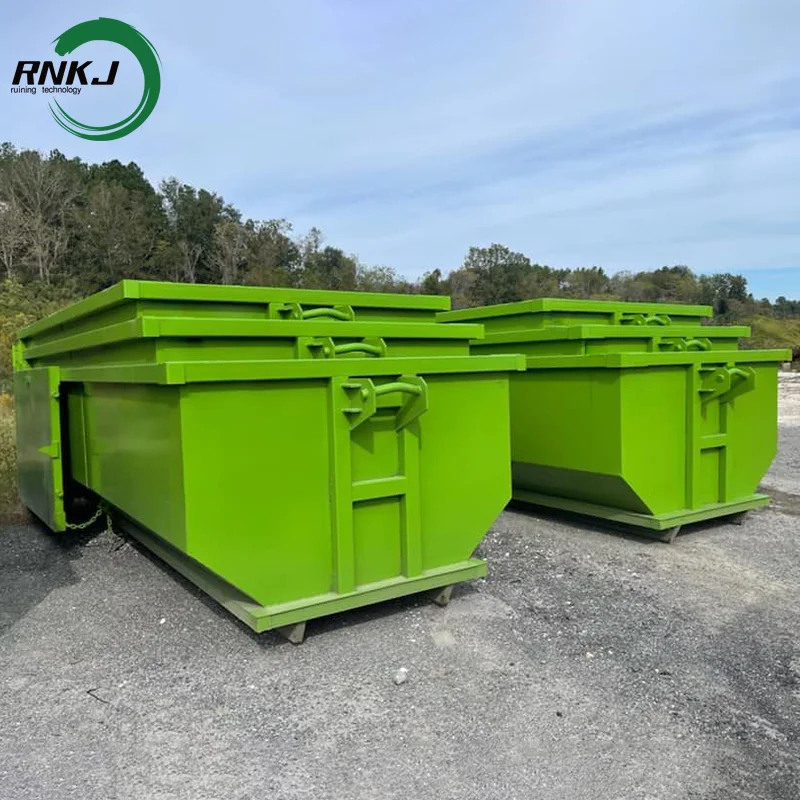 15cbm RNKJ Garbage Truck Trash Can Cleaning Machine on Trailer Garbage  Hook Lift Bins  Collector for Sale