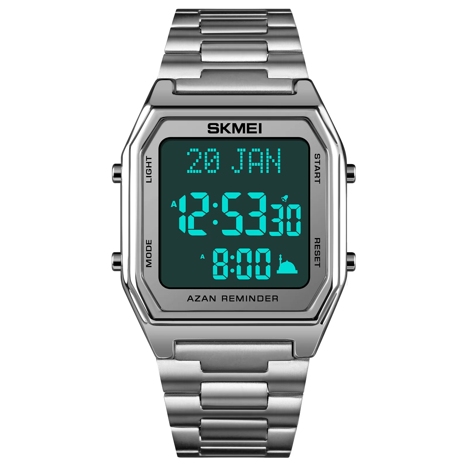 Skmei High Quality Qibla Alfajr Watches Men Digital Wristwatch 1763 Azan Wholesale Islamic Muslim Al Fajr Prayer Watch
