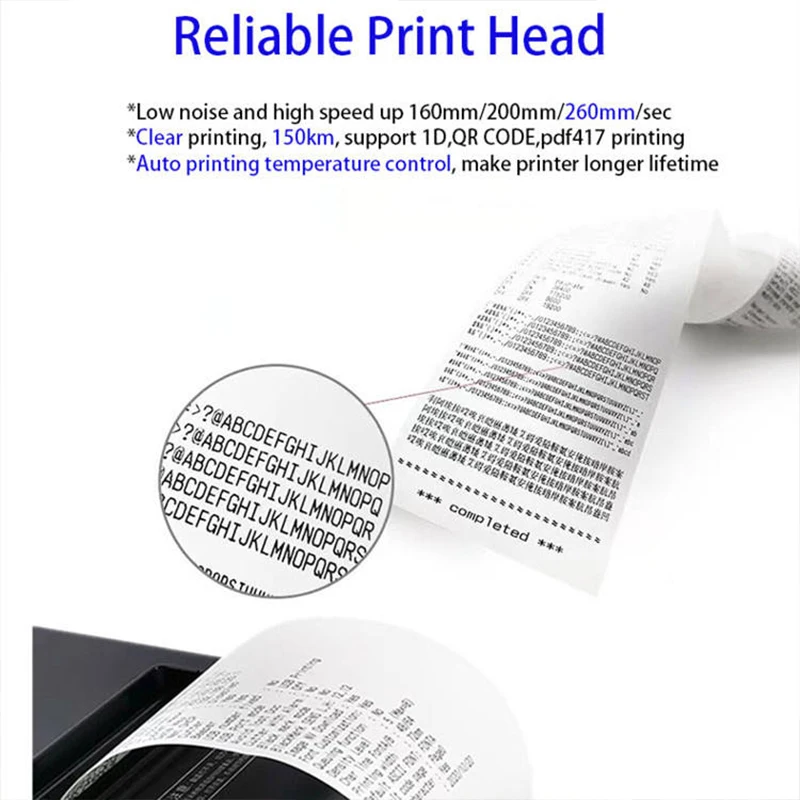 80 mm Receipt Quick Print Printer for Small Business POS Machine Impresora Terminal Portatil Payment Voucher Printing