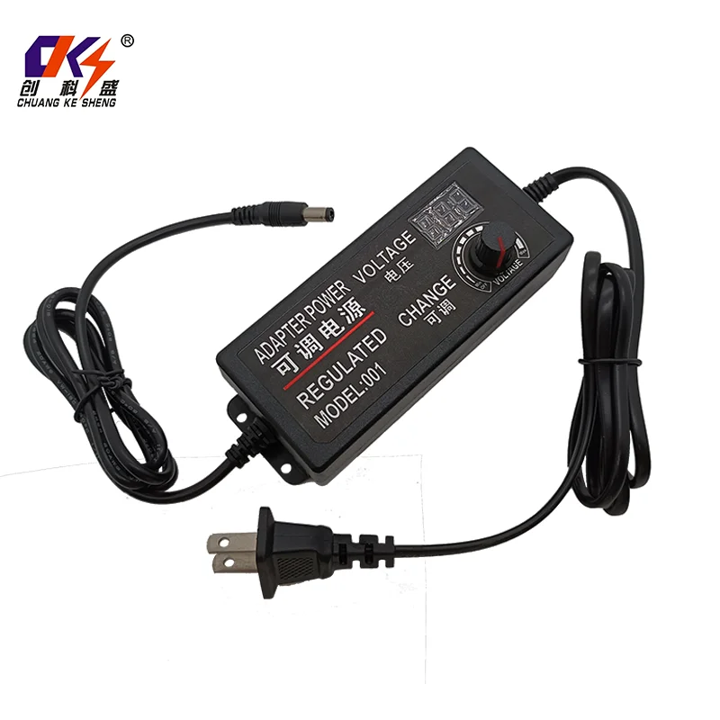 Factory Direct Sale AC DC Adjustable Voltage 3V-12V 5A Adapter EU US UK AU Plug Adjustable Power Adapter With Digital Display