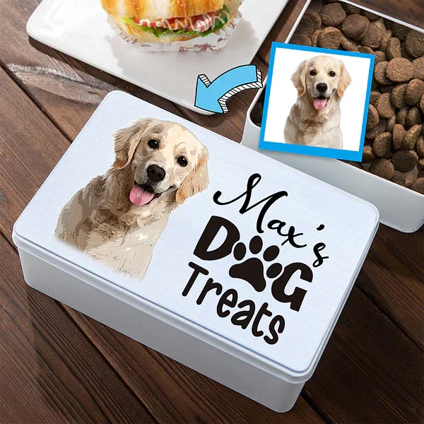 Custom Airtight Dog Treat Storage Metal Round Tin Cat Dog Packaging