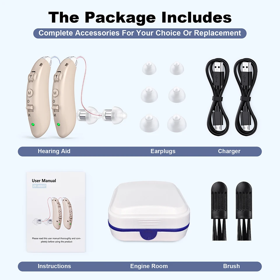 Ric Rechargeable Wireless Hearing Aids Mini Bte Hearing Aids Buy