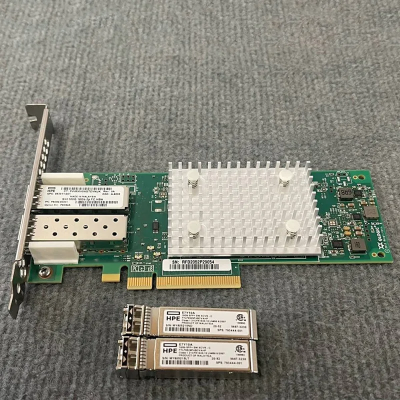 HPE SN1100Q 16Gb Dual Port PCI-e FC HBA P9D94A (853011-001) Clean Pull W/ 2xSFP - View #4