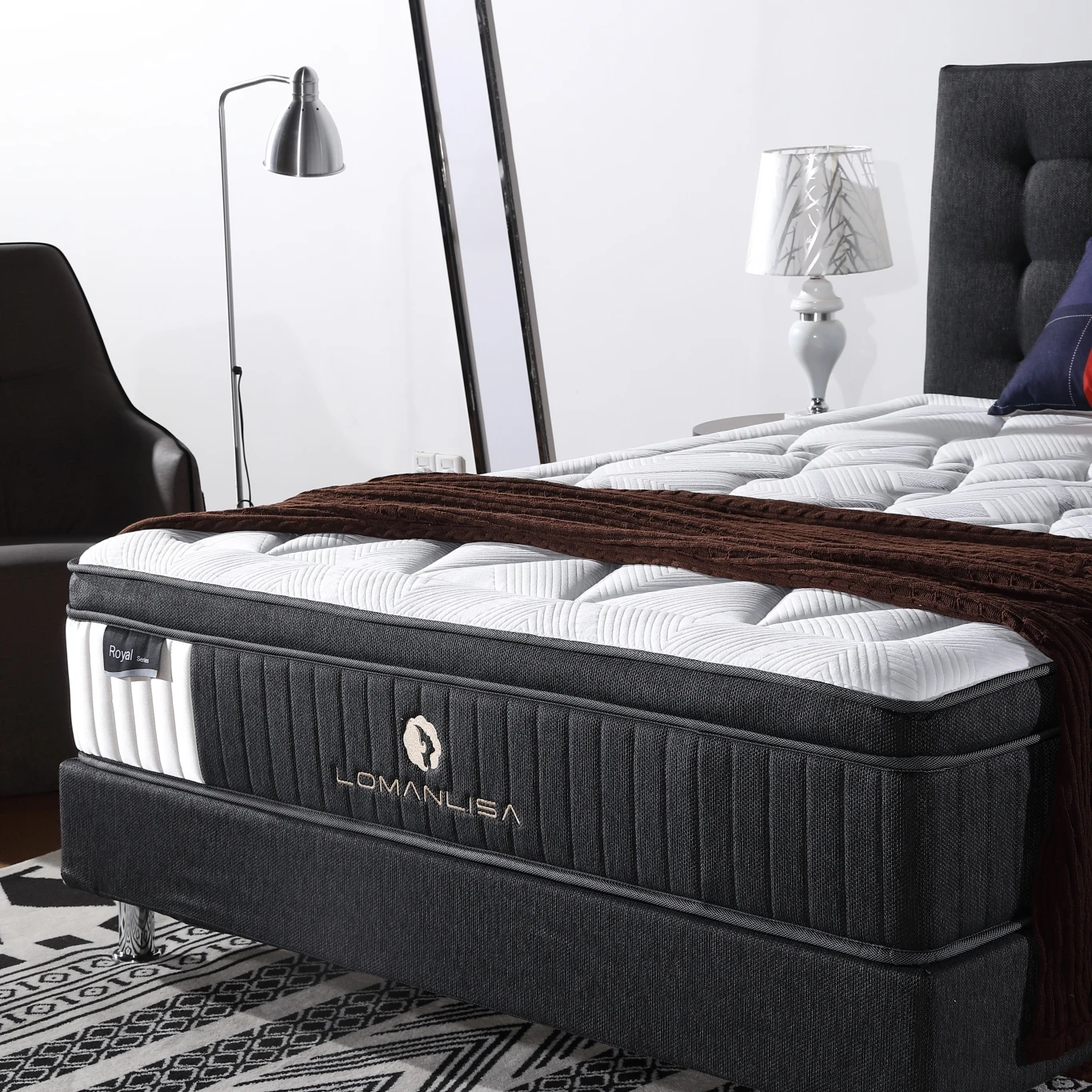 Hot Selling 12inch Customized Luxury Hotel Mattress Size Latex Gel