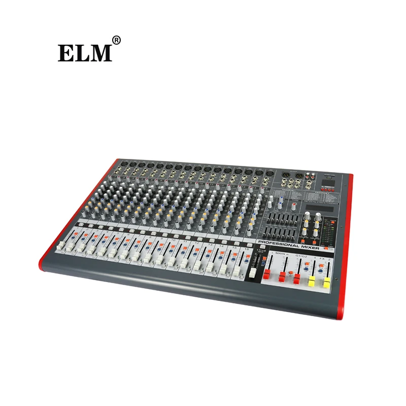 Professional 24 Bit DSP Mixer 16 Channel Mixing Console with Reverb Effect Home Karaoke USB Live Interface Mixer
