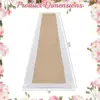 burlap cloth with lace edge