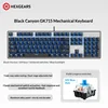 GK715 Black Blue Backlight Blue Switch 104 Keys ABS