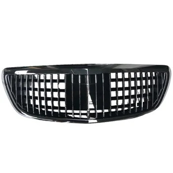 Facelift Maybach Style Mercedes Benz W222 S Class Car Grilles With ACC Function Chrome Electroplated