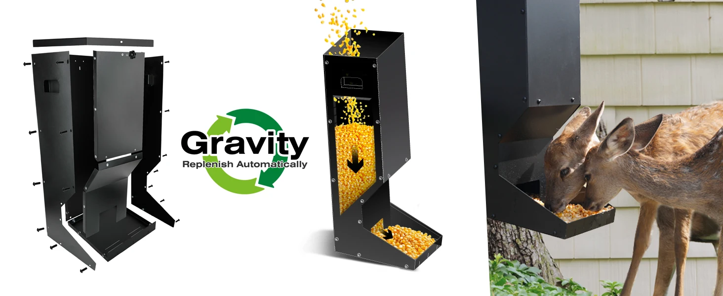 Wildlife Farm Animal Feeder Heavy Duty Metal Deer Tree Feeder Deer Corn