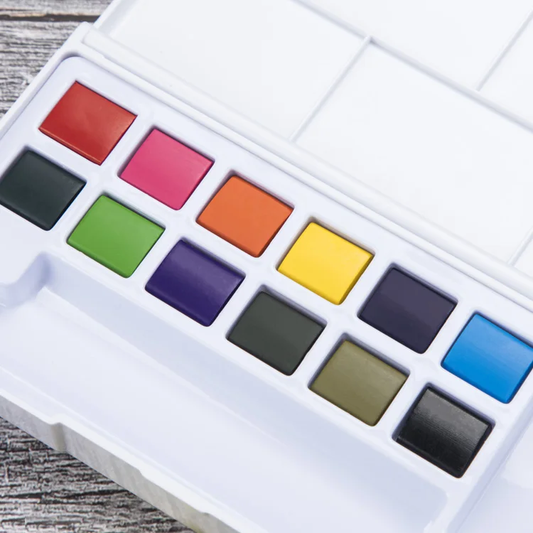 12 Couleurs Faciles A Transporter Gateau Au Neon Demi Poele Peinture A L Aquarelle Ensemble De Palette En Plastique Buy Multi Neon Couleurs Poche Solide Gateau Aquarelle Peinture Ensemble En Plastique Palette 12 Couleurs Facile A Transporter De