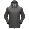 Coupe-vent softshell en peau de requin-gris