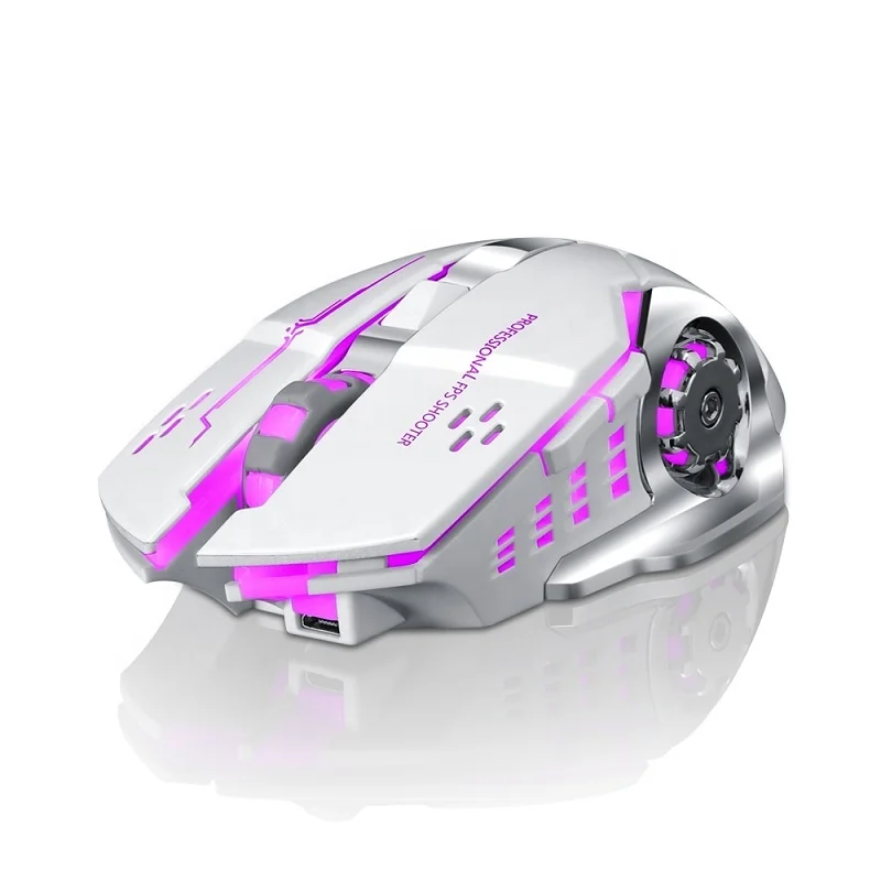 Q13 LED Backlit USB Optical Ergonomic Rechargeable Wireless Mouse for Gaming Laptops Computer Mouse Gamer LOL