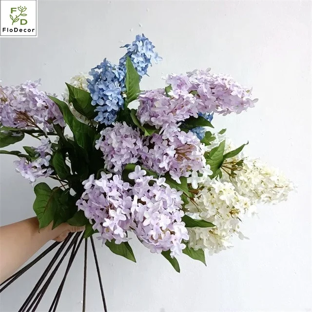High Quality Artificial Silk Lilac Clove Flower in Purple White Blue New Arrival for Christmas Valentine's Day Easter Occasions