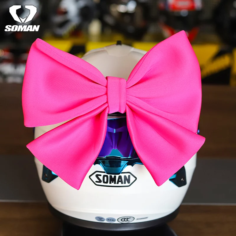 Noeud Pailleté Pour Casque Moto/Vélo - Velcro - Fait Main - Déco Radium - Cadeau