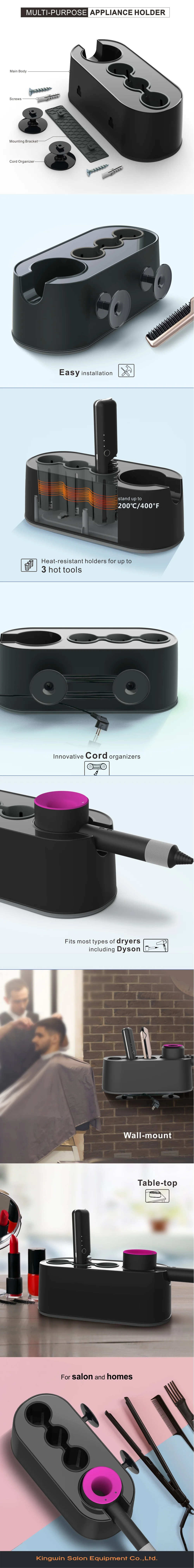 Wall Mounted Tabletop Heat Resistant Salon Styling Tools Appliance