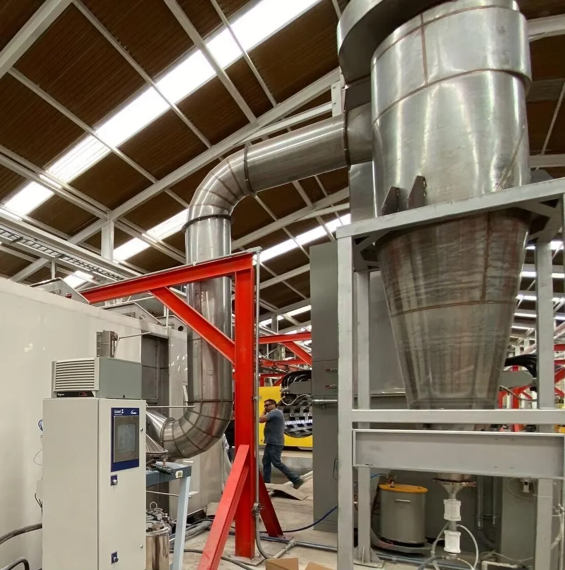 Recovery Over Sprayed Powder High Efficiency Recycling Automatic Powder Coating Painting Line for ...