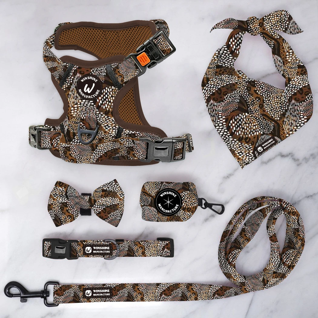 Oxford Material Dog Harness Match Collars And Leash Luxury Designer