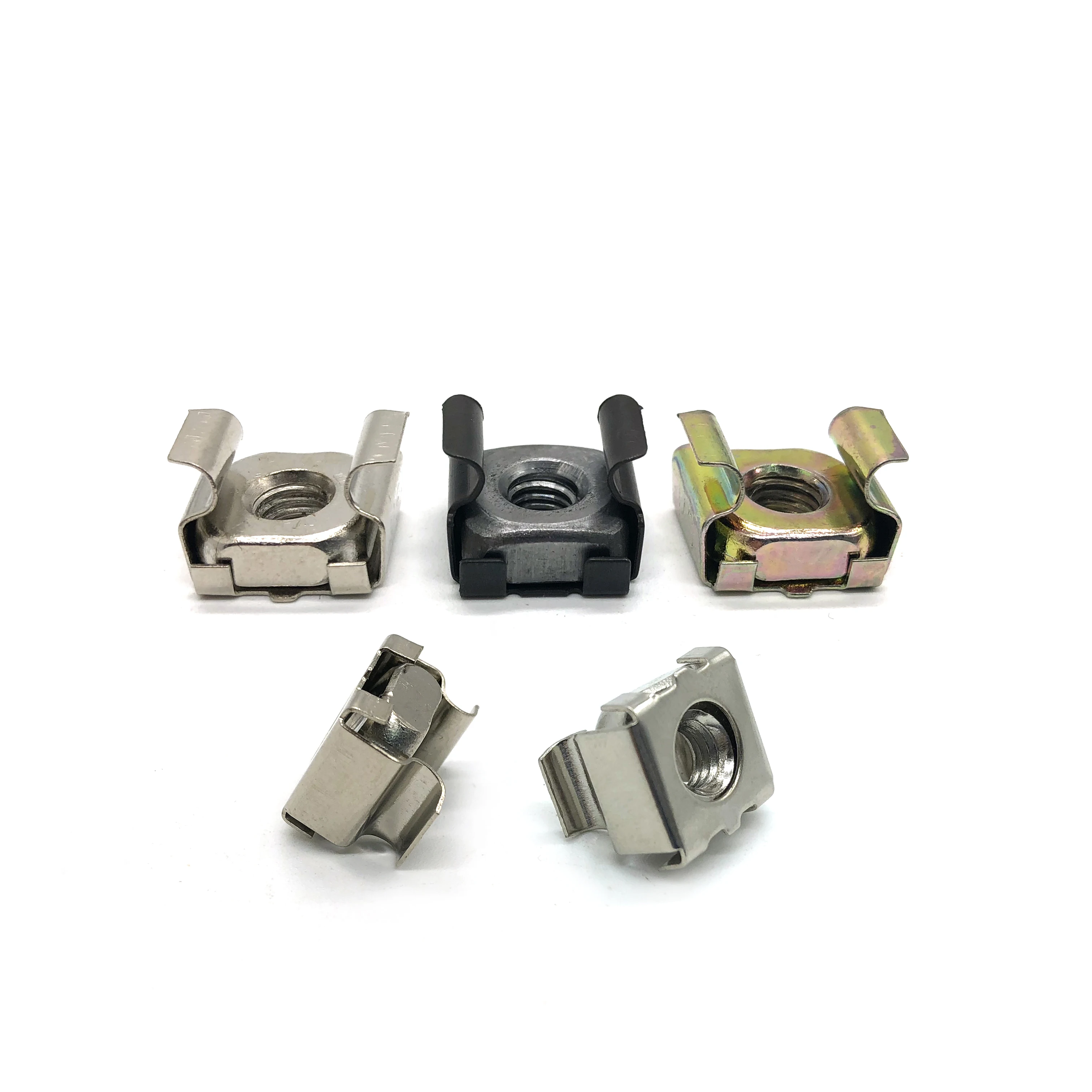 China stainless steel m2 square lock cage nut all kinds 1/4-20 m3 m6 m12 high quality galvanized black square weld cage nut