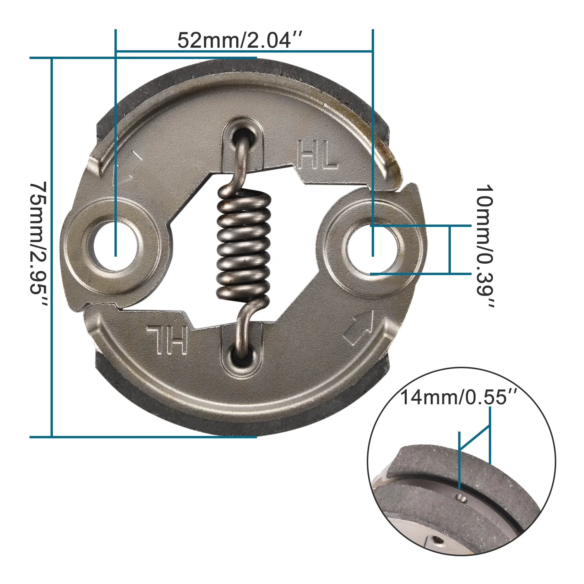 GOOFIT Motorcycle Clutch Pad with Spring Replacement for 43cc 47cc 49cc 2Stroke Engine X-1 X-2 CAT EYE Mini Pocket Dirt Bike ATV