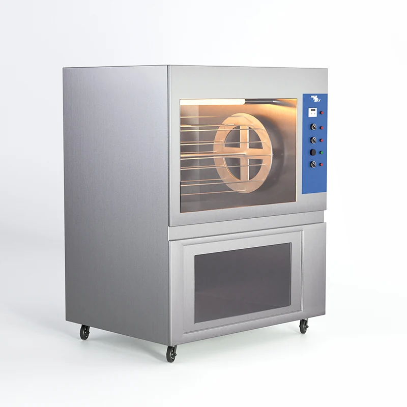 Vertical Big Korean Electric Convection Rotary Brasa Fried Chicken Duck Wings Temperature Baking Oven Roaster Pan