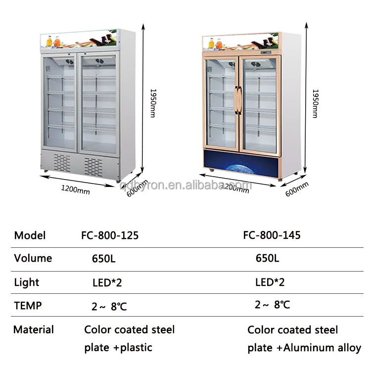 Display Fridge Size Large Capacity Commercial Fridge Premier Upright Beverage Cooler Fan ...