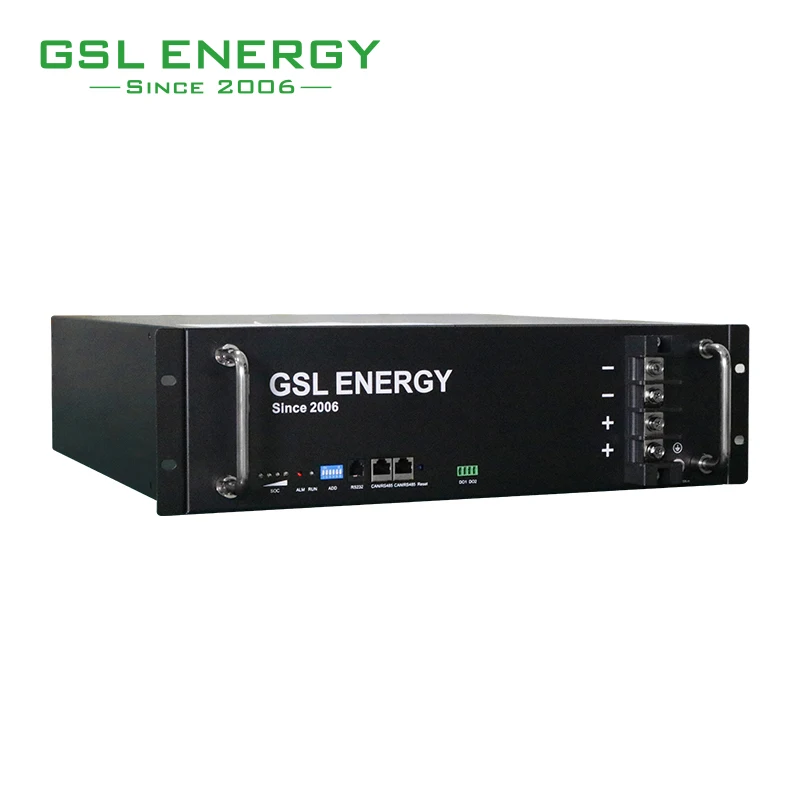 GSL ENERGY Solar CATL Cell 5 kwh Lithium Ion Lifepo4 Battery Pack Solar Batteries 3U 48 Volts 100Ah Lithium Ion Battery Rack