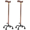 Aluminum alloy four-legged cane straight armrest