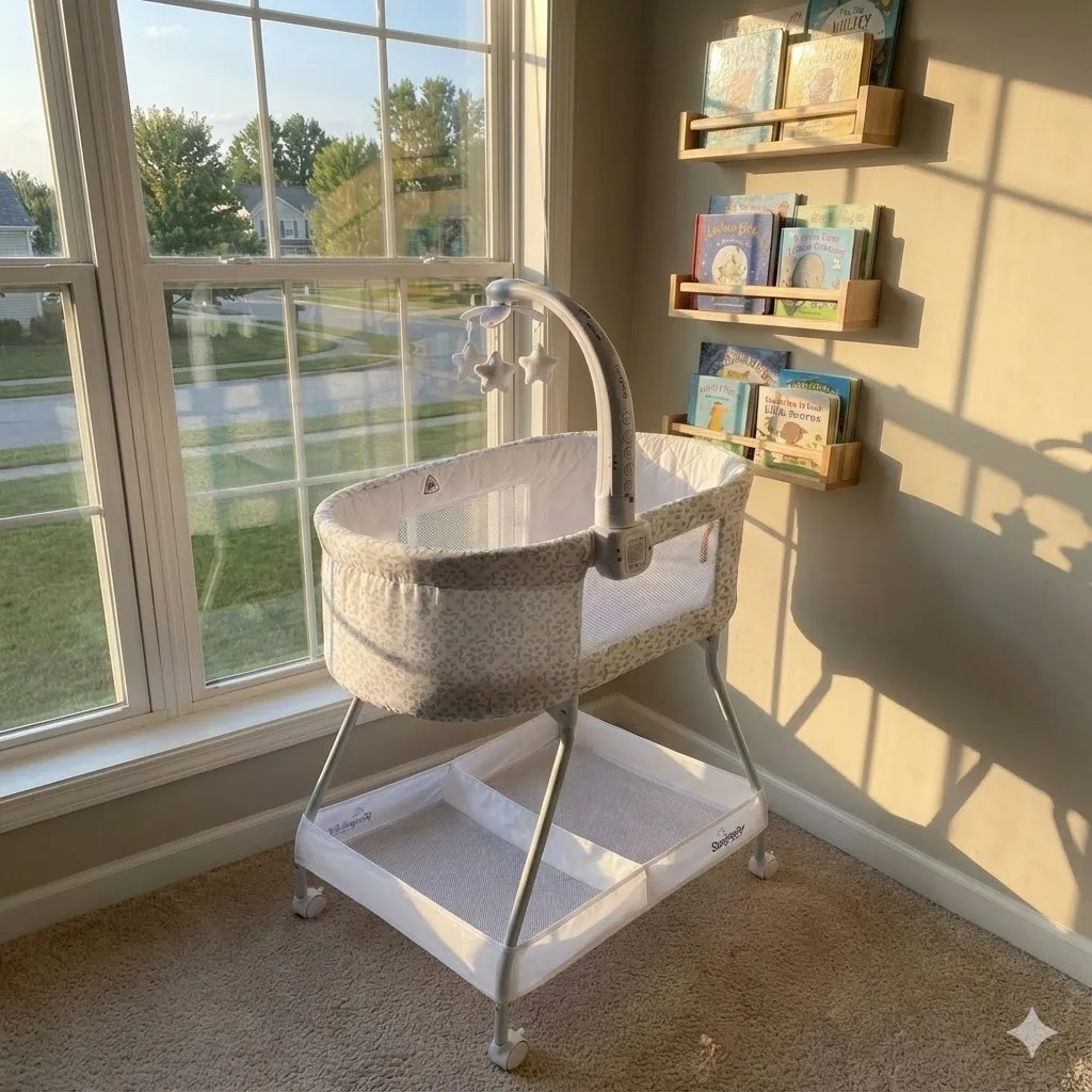 2026 New Trending Wholesale Sturdy Steel Baby Bassinet Bed with Modern Minimalist Design for Bedroom 0-3 Years Made in China