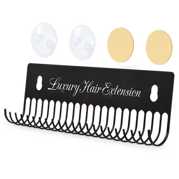 Black Stainless Steel Hair Extension Holder Rack Professional Hair Extension Display Holder Wig Storage Rack