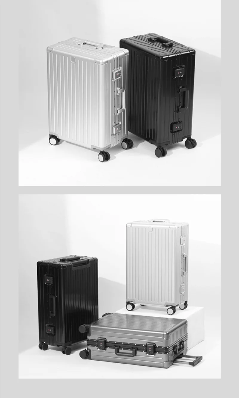 High-End Carry-On Case New Design Full Aluminum Suitcase with Brake Spinner Wheels Anti-Theft Modern Style Luggage 20 Inch supplier