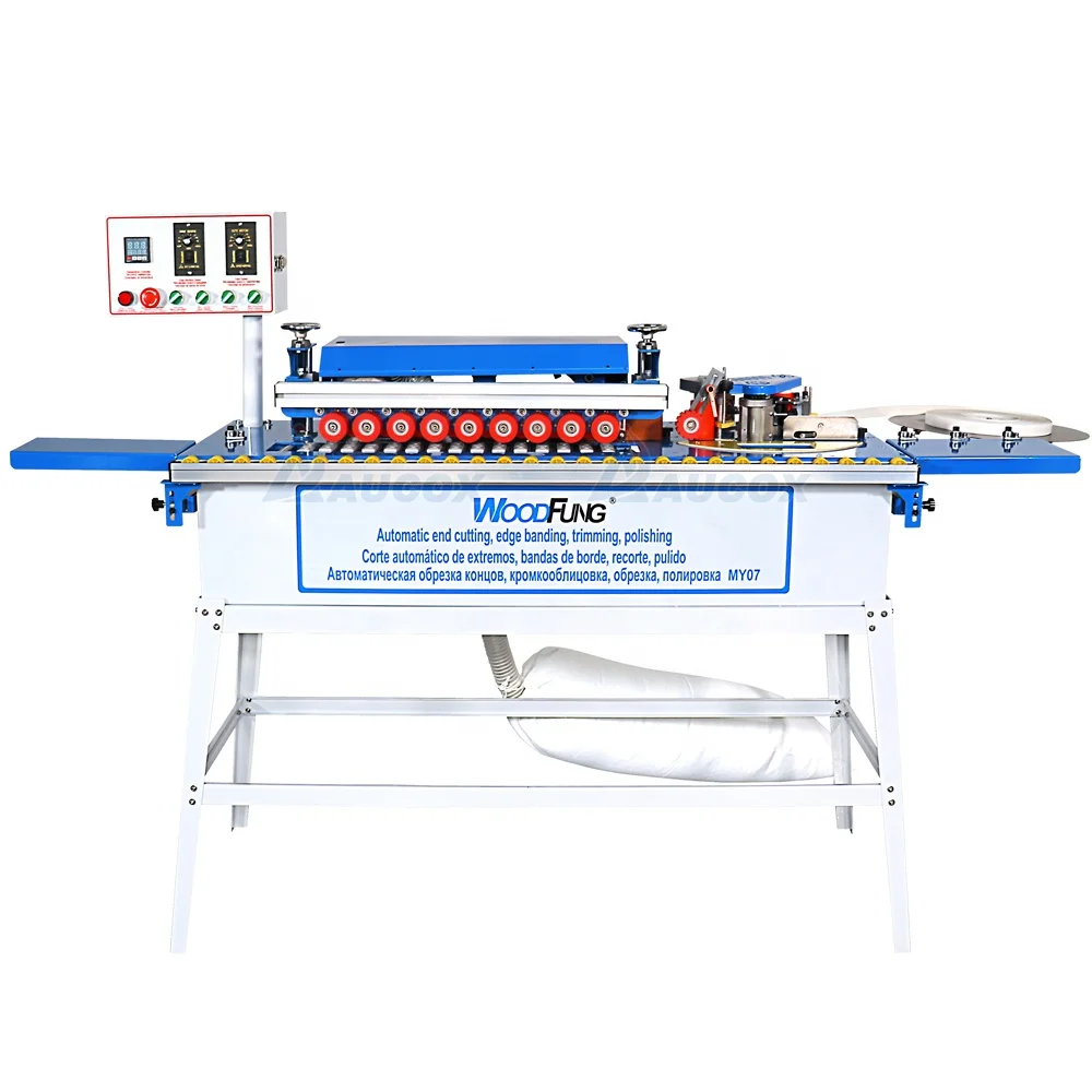Furniture Tabletop Trimming Edge Double Press Woodworking Edge Banding Machine