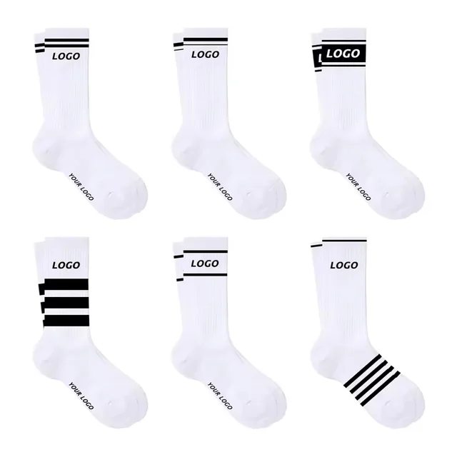 Manufacturers High Quality Unisex Custom Logo Design Fashion Cotton Sport Socks