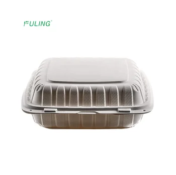restaurant meal prep lunch delivery clamshell disposable takeaway food container microwave safe plastic